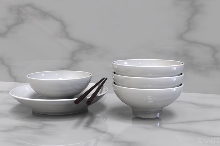 厨房餐具厨具碗筷3D模型在厨卫用品领域的应用与发展